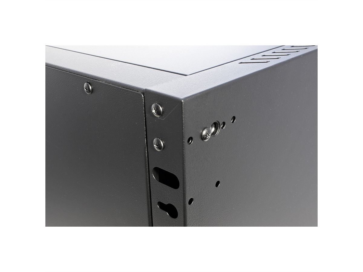 VALUE 19-Zoll Wandgehäuse 12HE, 600x450mm schwarz, Bausatz