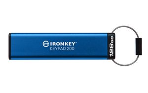 Kingston Technology IronKey 128GB Keypad 200, FIPS 140-3 Lvl 3 (ausstehend) AES-256 Verschlüsselung