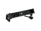 BACHMANN DESK2 ALU BLACK 2xSchutzkt.USBC, USB Charger 60W 1xABD 0,2m GST18