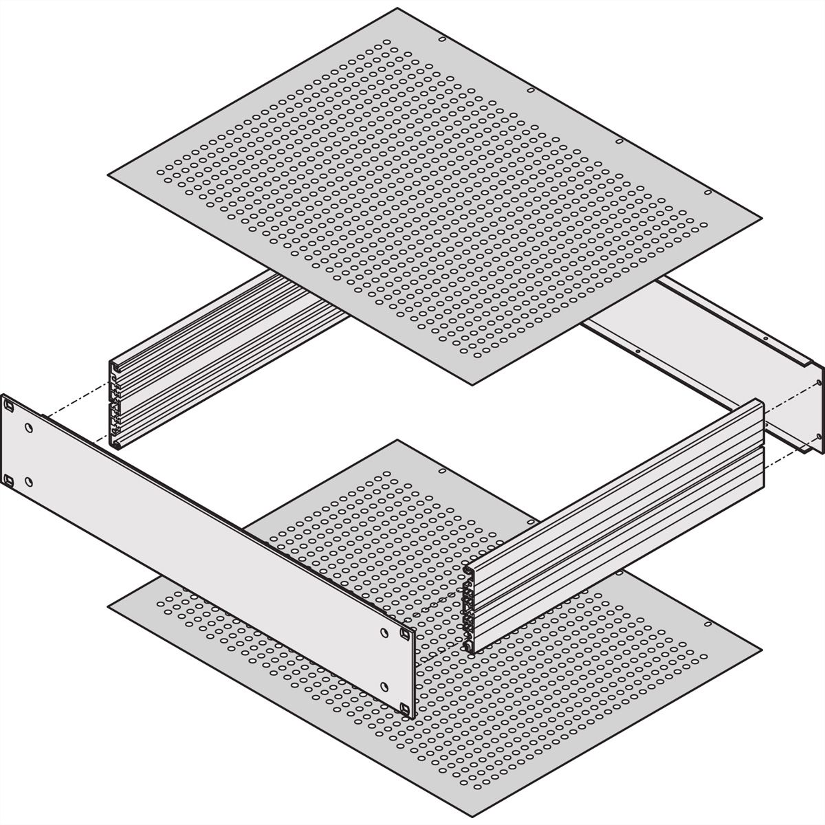 SCHROFF Abdeckbleche - ABDECKBLECH 460T PERFORIERT