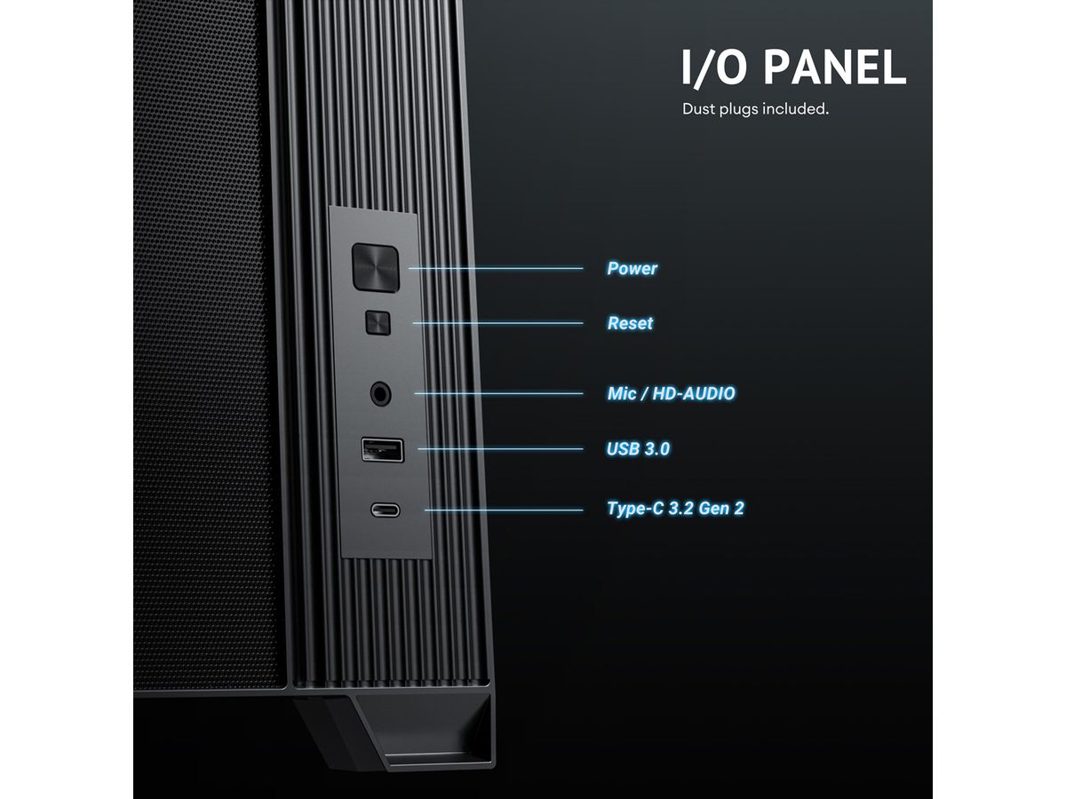 ANTEC FLUX M ATX/Micro-ATX/ITX Midi Tower PC Gehäuse , schwarz