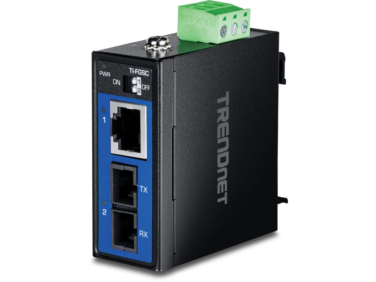 TRENDnet TI-FGSC Industrial Medienkonverter 1000BASE-LX Multi-Mode SC 1km