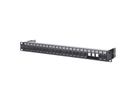 METZ CONNECT Keystone 19 Zoll Modulträger 1HE, 24 Port unbestückt, geschirmt, schwarz