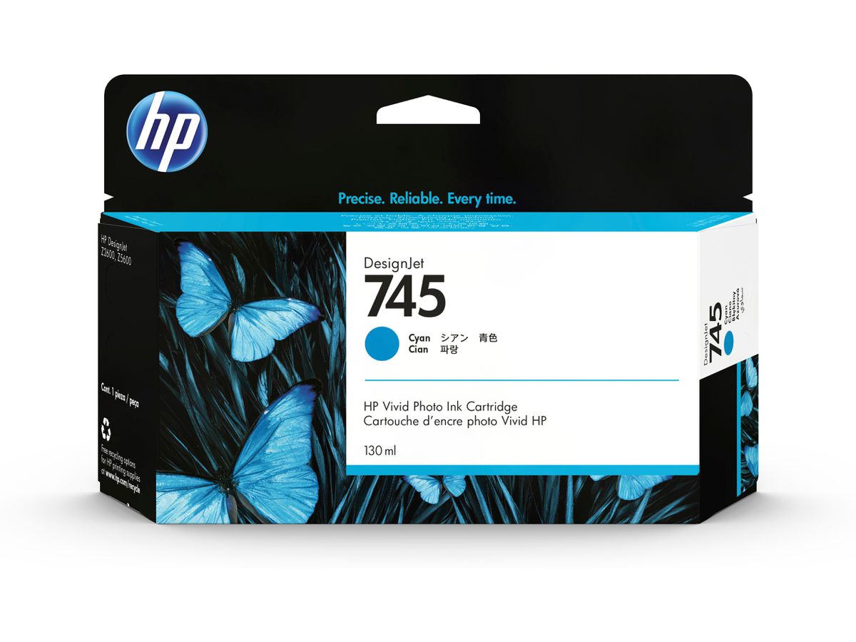 HP 745 DesignJet Druckerpatrone Cyan, 130 ml
