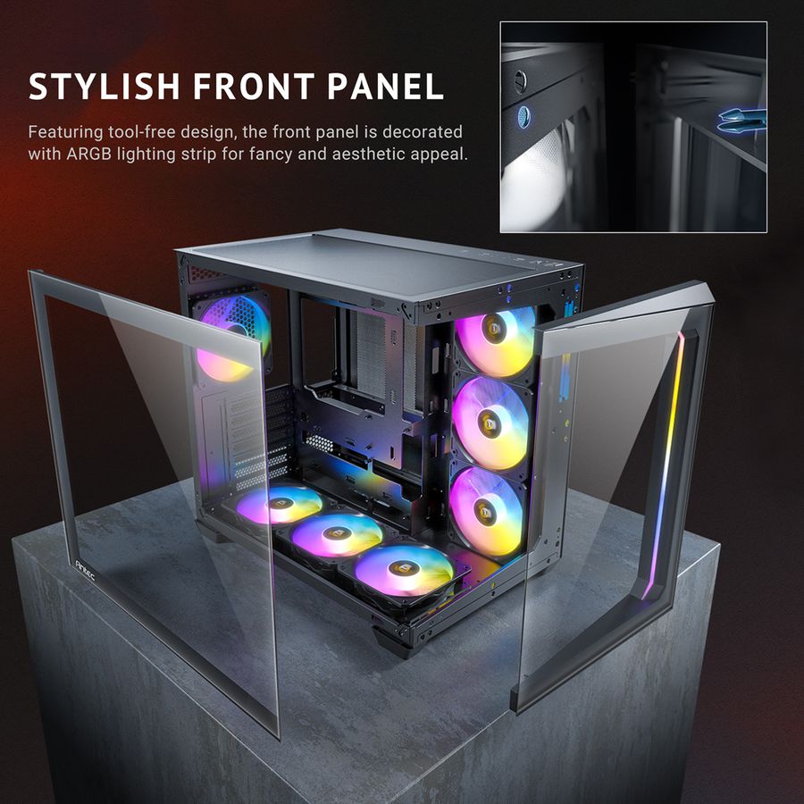 ANTEC Constellation C5 ARGB PC Gehäuse Midi Tower ATX, schwarz