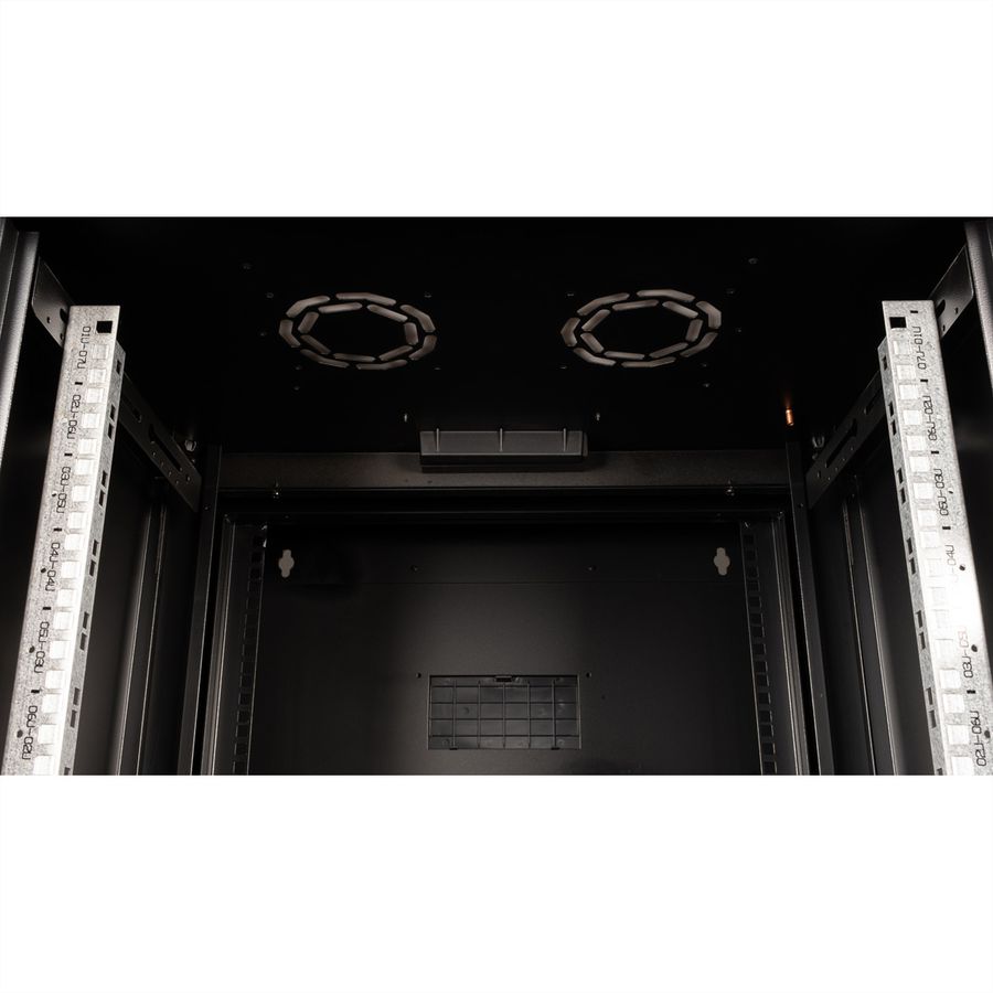ROLINE 19-Zoll Wandgehäuse Pro 7 HE, 600x600 BxT zweiteilig schwenkbar schwarz