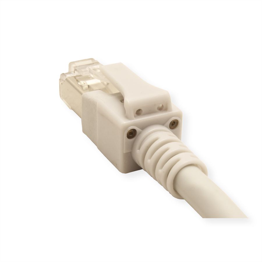 EasyLan DualBoot LED Patchkabel RJ45 S/FTP Cat.6 (Class E), mit saCon Stecker, LSOH, grau, 0,5 m
