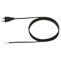 BACHMANN Zuleitung 2x0,75 2m schwarz, H03VVH2-F Eurostecker unverpackt