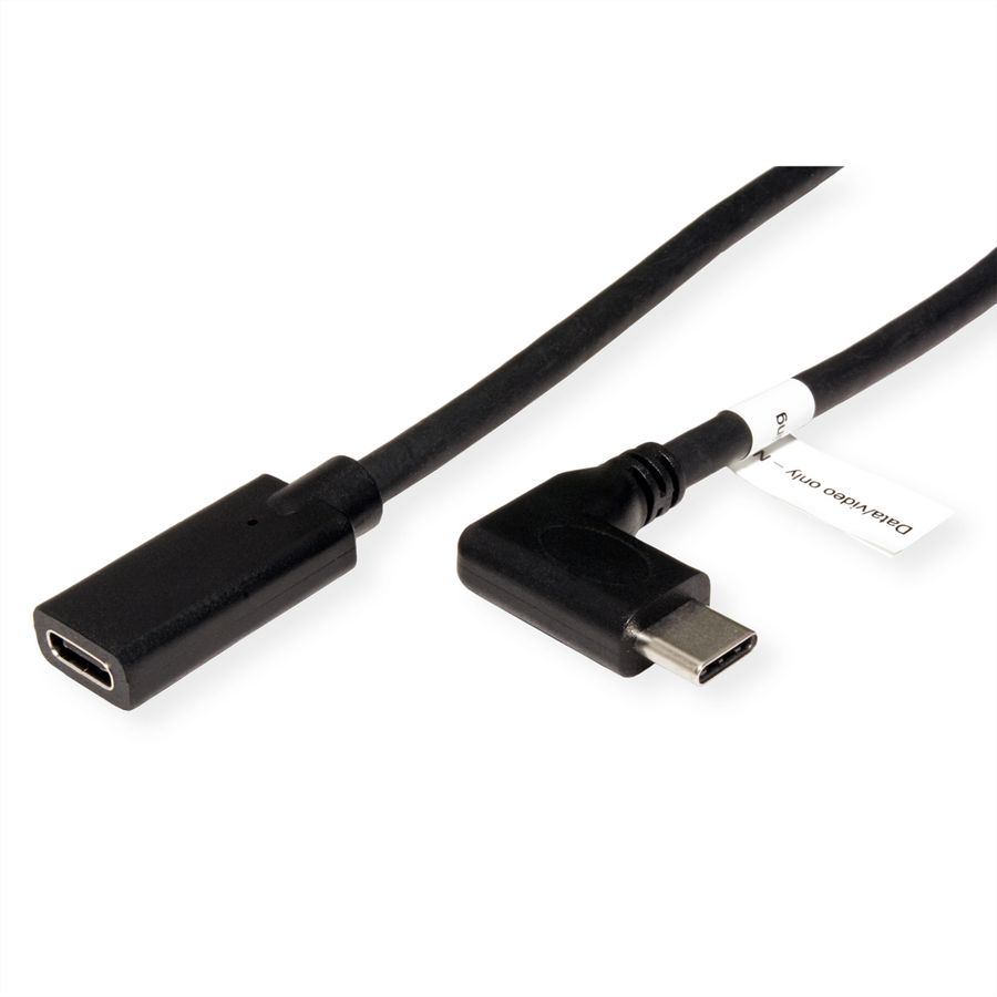 ROLINE Video-Verlängerungskabel (DP Alt Mode), USB Typ C-C, ST/BU, schwarz, 2 m
