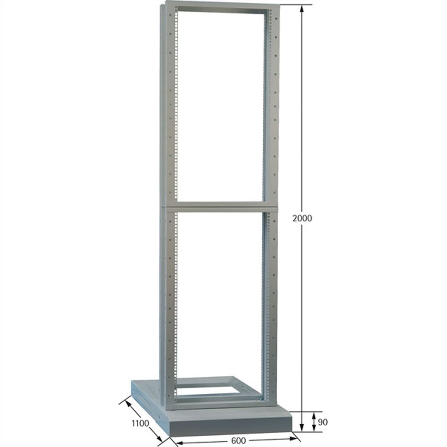 19"-Verteilergestell 42 HE, 2100x600x1100mm, mit Sockel