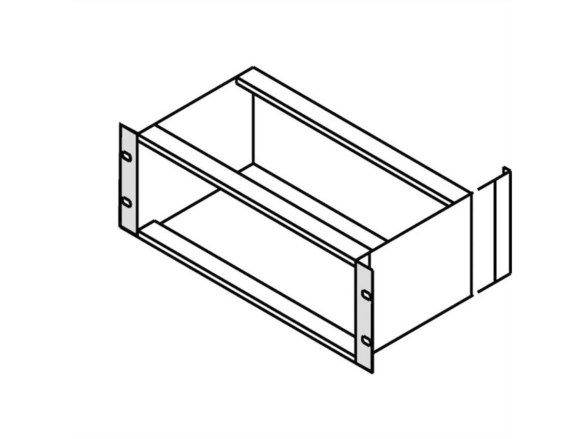 SCHROFF 19''-Winkel Typ F ohne Grifflöcher für Edelstahldichtung - 19"WINKEL 5HE O.GR. 2STK
