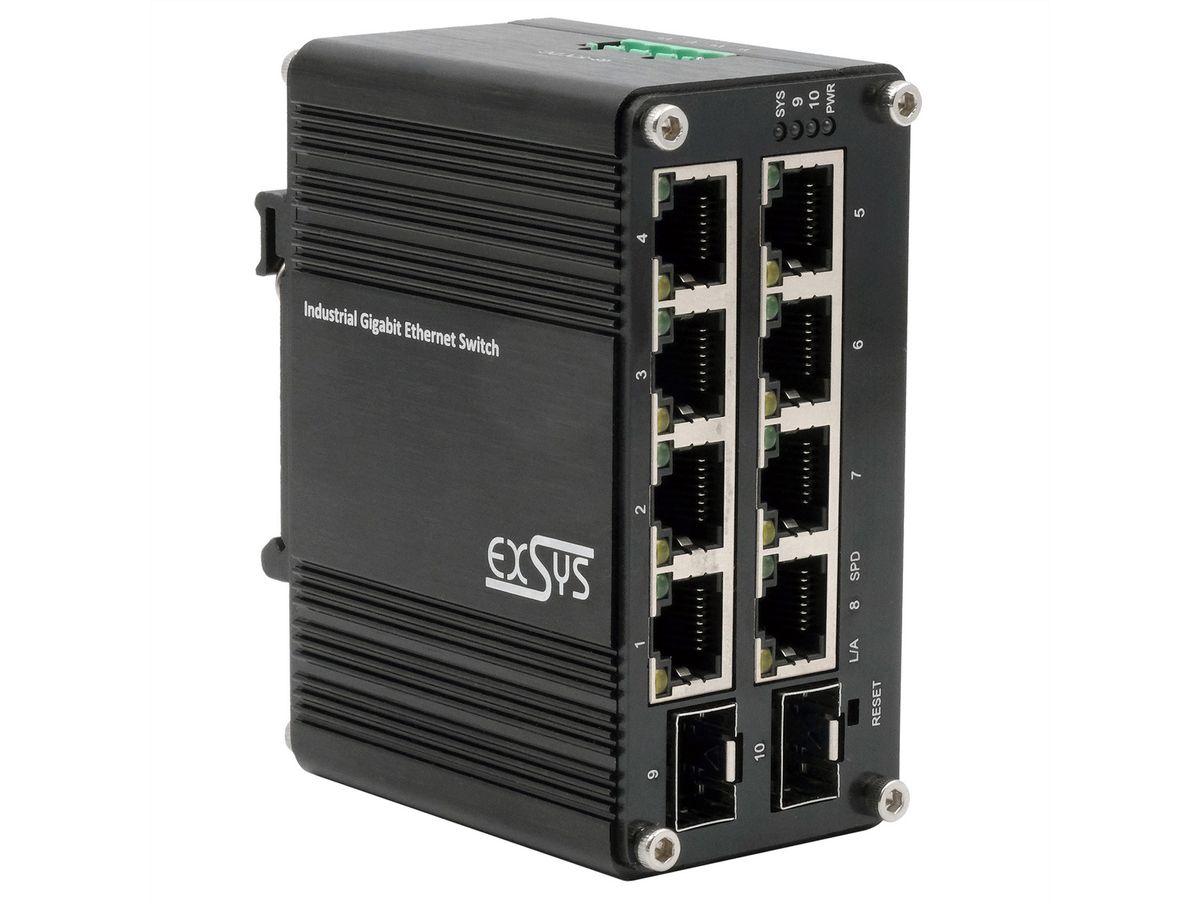 EX-62035M-SFP 10-Port Industrial Gigabit Mini Switch Web Managed