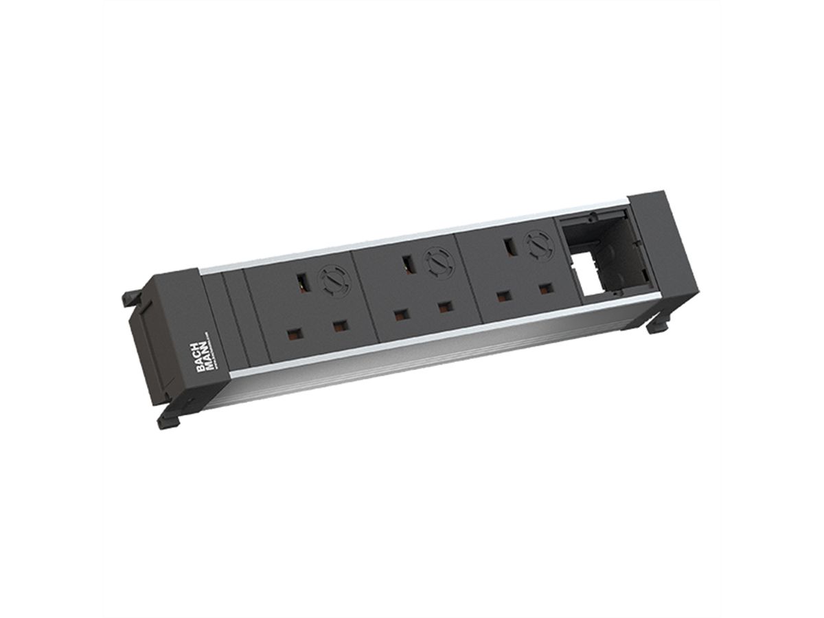 BACHMANN POWER FRAME 3xUK 3,15A 1xCM, 0,2m GST18 United Kingdom