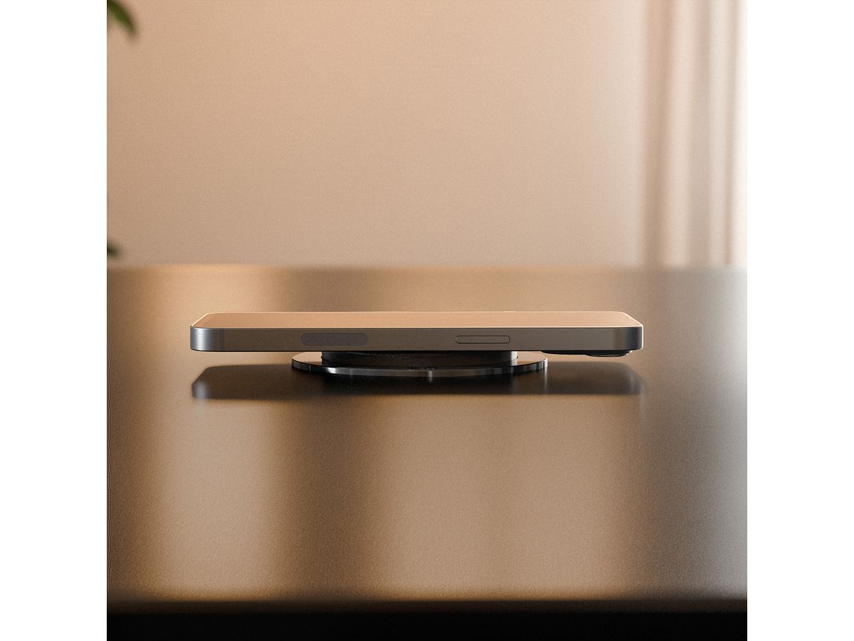 BACHMANN ELEVATOR2 1xCEE7/3 1xUSB C/C45W, Wireless Charger 15W RAL9005 0,5m IS