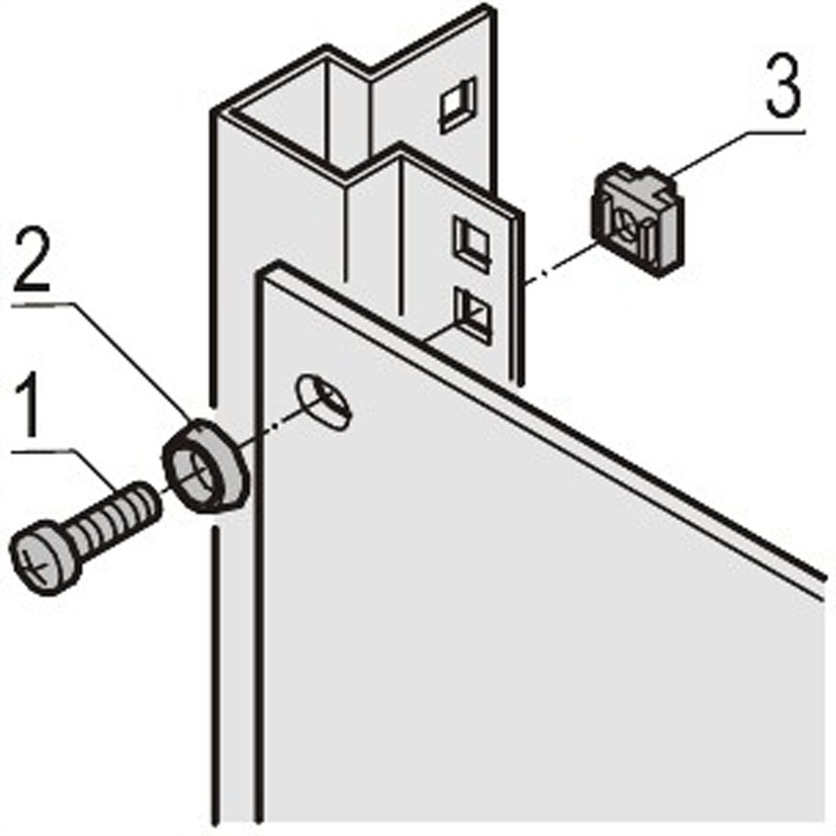 SCHROFF Montagematerial für 19"-Komponenten, M6, 32fach