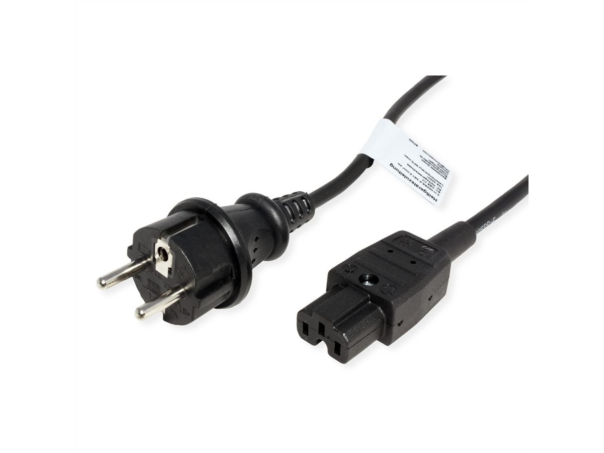 BACHMANN Zuleitung H05RR-F 3G1,0mm² 2m, Stecker CEE7/7 C15a