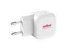 ROLINE USB Charger mit Euro-Stecker, 1 Port Typ-C, GaN, 20W