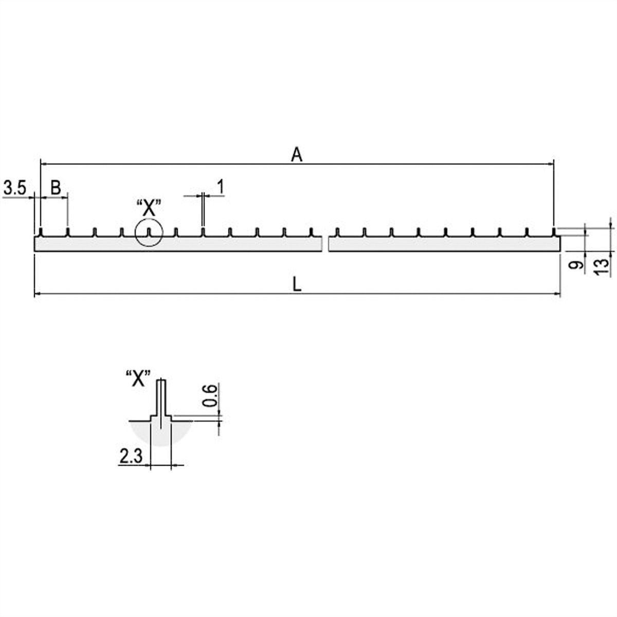 SCHROFF Leiterplatten-Stromschienen - LP-SCHIENE 1POL.4TE L332,1MM