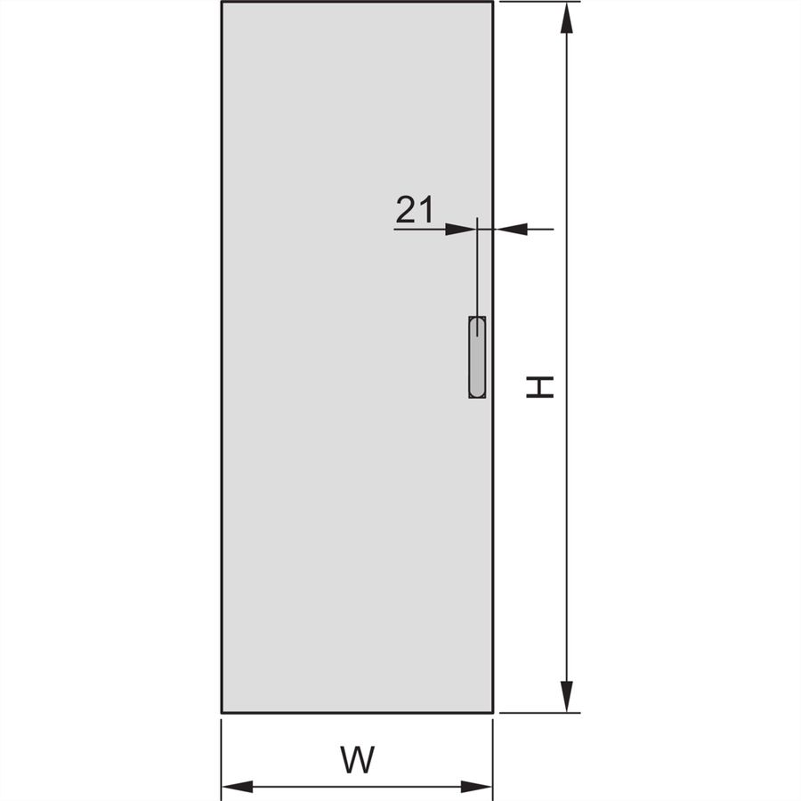 SCHROFF STAHLTUER 43HE 800B 180GR RAL7021