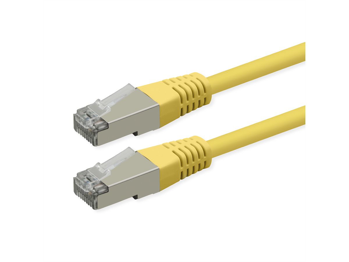 ROLINE Patchkabel Cat.6 (Class E), PoE, S/FTP (PiMF), gelb, 10 m