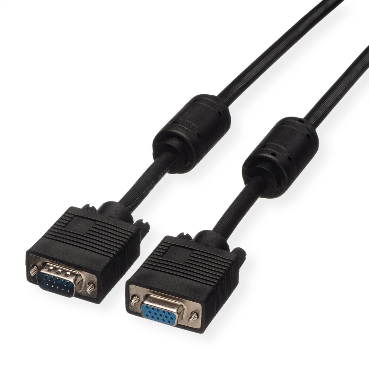 ROLINE SVGA-Kabel HD15 ST - BU mit Ferritkern, 10 m