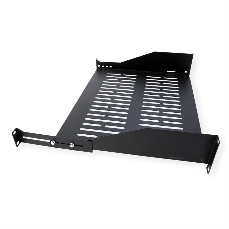 VALUE 19-Zoll-Geräteträger, 485 x 350mm, 2HE, max. 25kg, schwarz