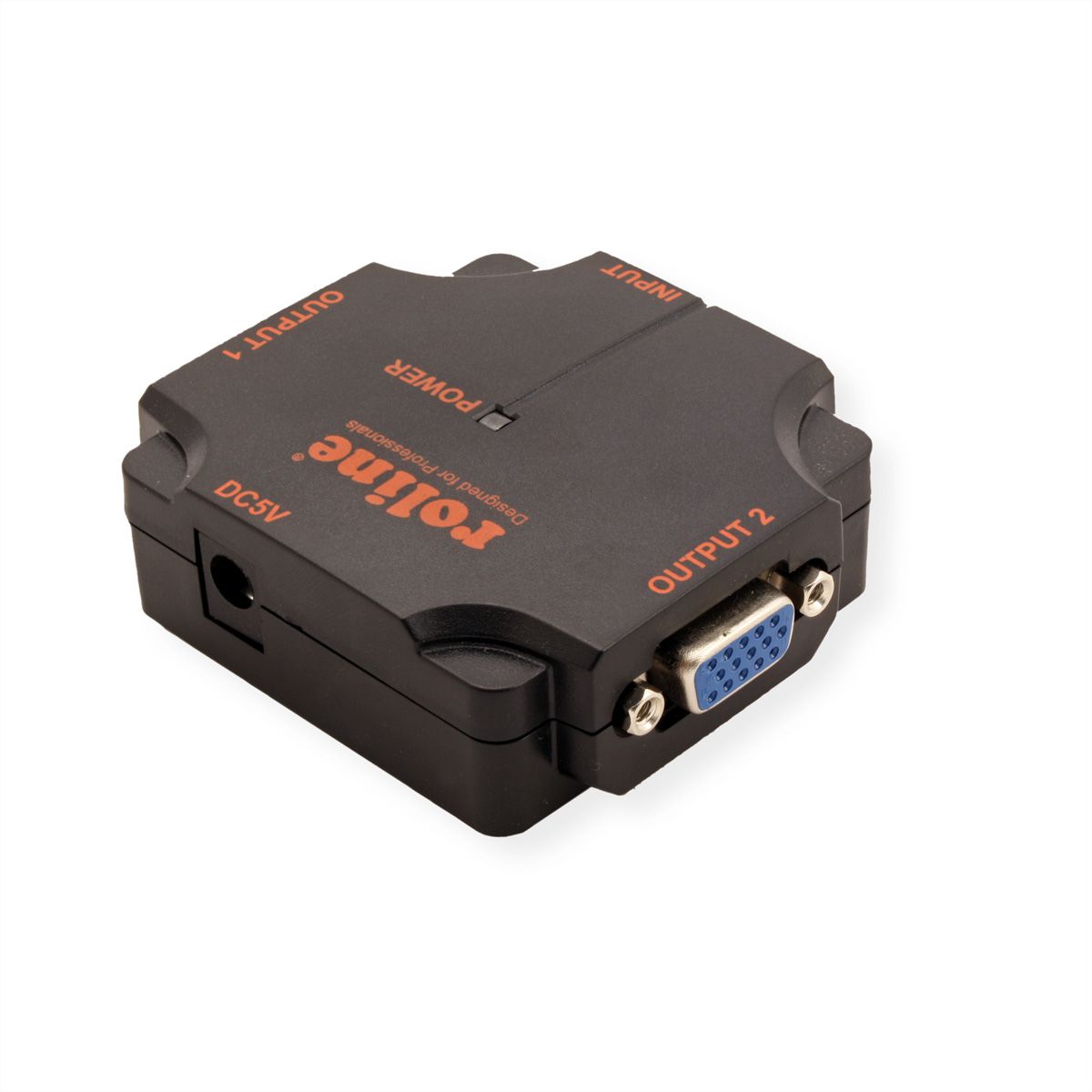 ROLINE VGA Video-Splitter, hochauflösend, 450 MHz, 2-fach