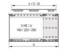 SCHROFF Abdeckblech für Anschraubung an die Seitenwand - ABDECKBLECH EMC 63TE 295T 2ST
