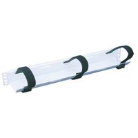 19"-Kabelführung 1 HE mit 3 Klettbändern, grau, C