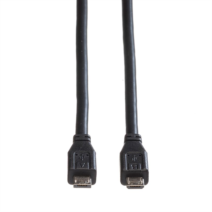 ROLINE USB 2.0 Kabel, Micro USB A ST - Micro USB B ST, 1,8m