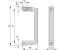 SCHROFF Frontgriff, einteilig - FRONTGRIFF ALU 5HE ELOXIERT