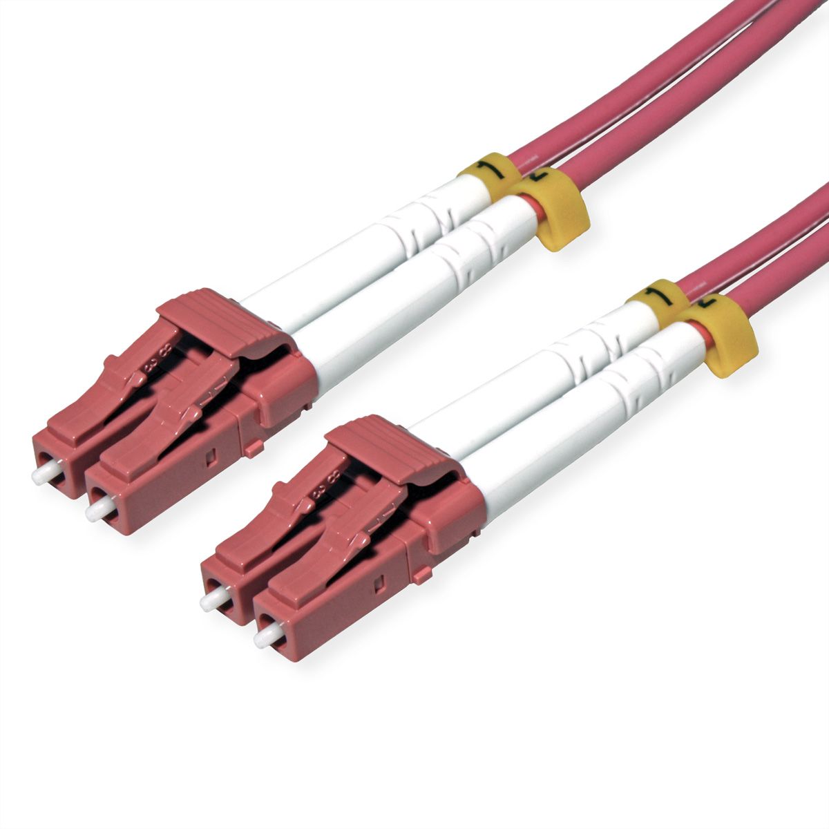 ROLINE LWL-Kabel 50/125µm OM4, LC/LC, stahlarmiert, LSOH, violett, 20 m