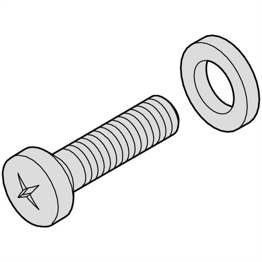 SCHROFF Schraube + Schraubensicherungsscheibe - NTS SCHRAUBE+S.SCHEIBE 100S