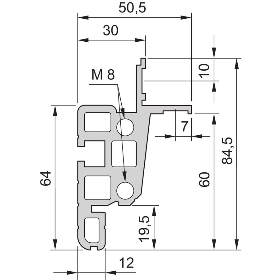 SCHROFF GEST.HD-U 19"12HE 553B 800T 7021