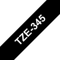 Brother TZE-345 Etiketten erstellendes Band Weiss auf Schwarz