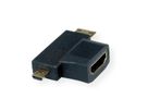 VALUE HDMI T-Adapter HDMI  - HDMI Mini + HDMI Micro