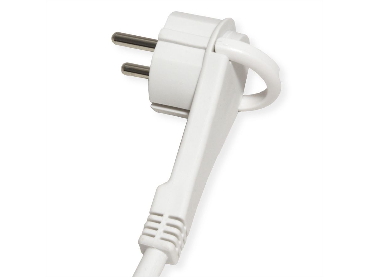 ROLINE 4-fach Steckdosenleiste mit Schalter, rund, UTE Version, USB-Charger A+C, blau, 3 m