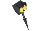 BACHMANN Gartensteckdose mit Erdspieß, 2x CEE 7/3
