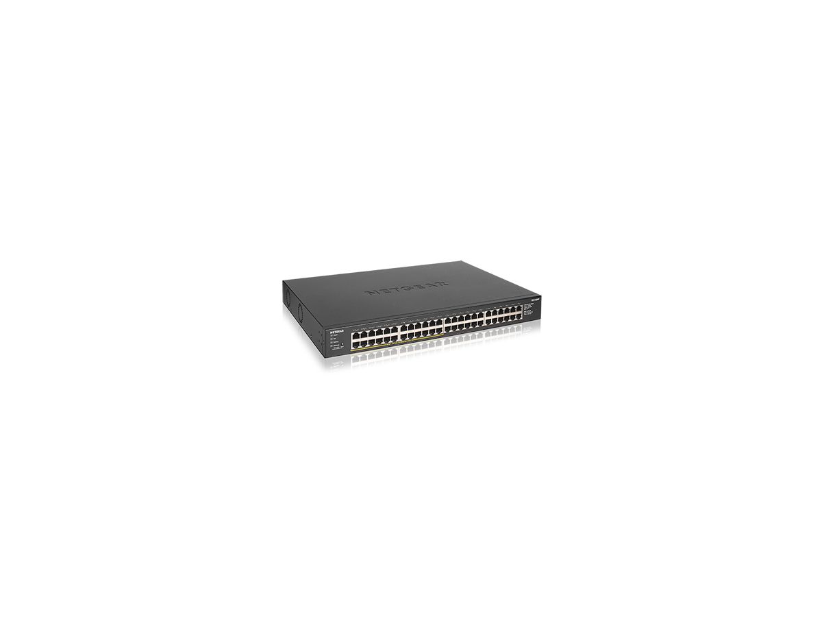 NETGEAR GS348PP Unmanaged Gigabit Ethernet (10/100/1000) Power over Ethernet (PoE) Schwarz