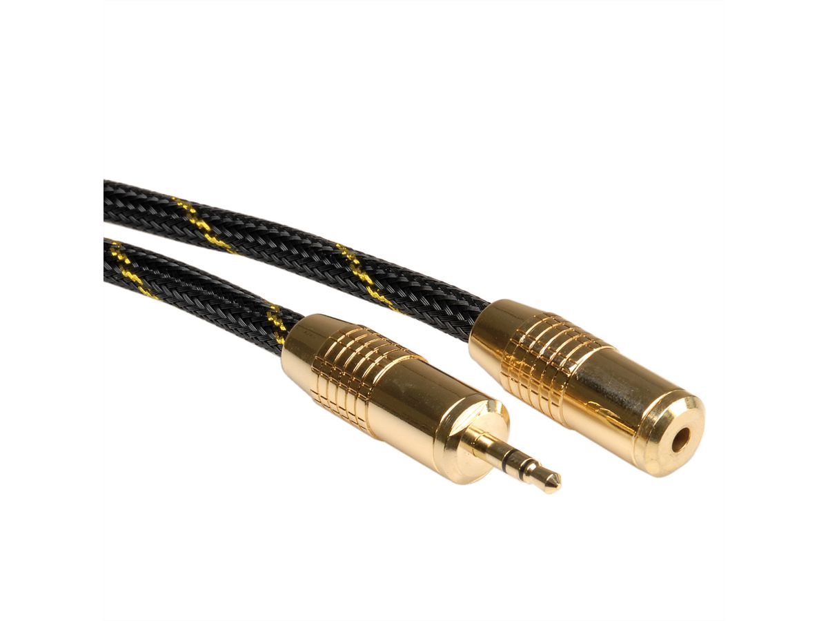 ROLINE GOLD 3,5mm Audio-Verlängerungskabel ST/BU, 5 m