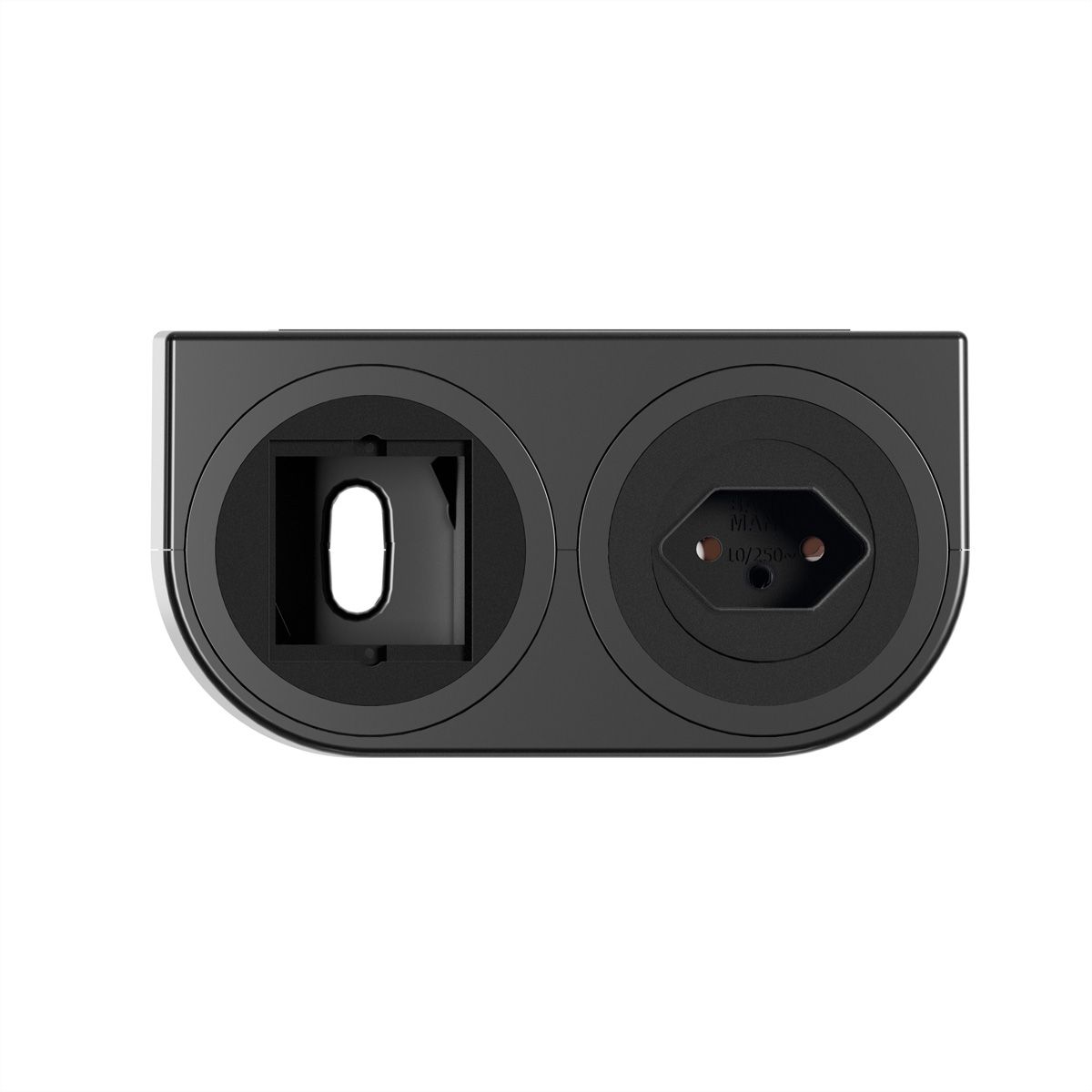 BACHMANN PIX HOLDER DOUBLE, 1x CH T13, 1x CM, ISV, schwarz, 0,2 m