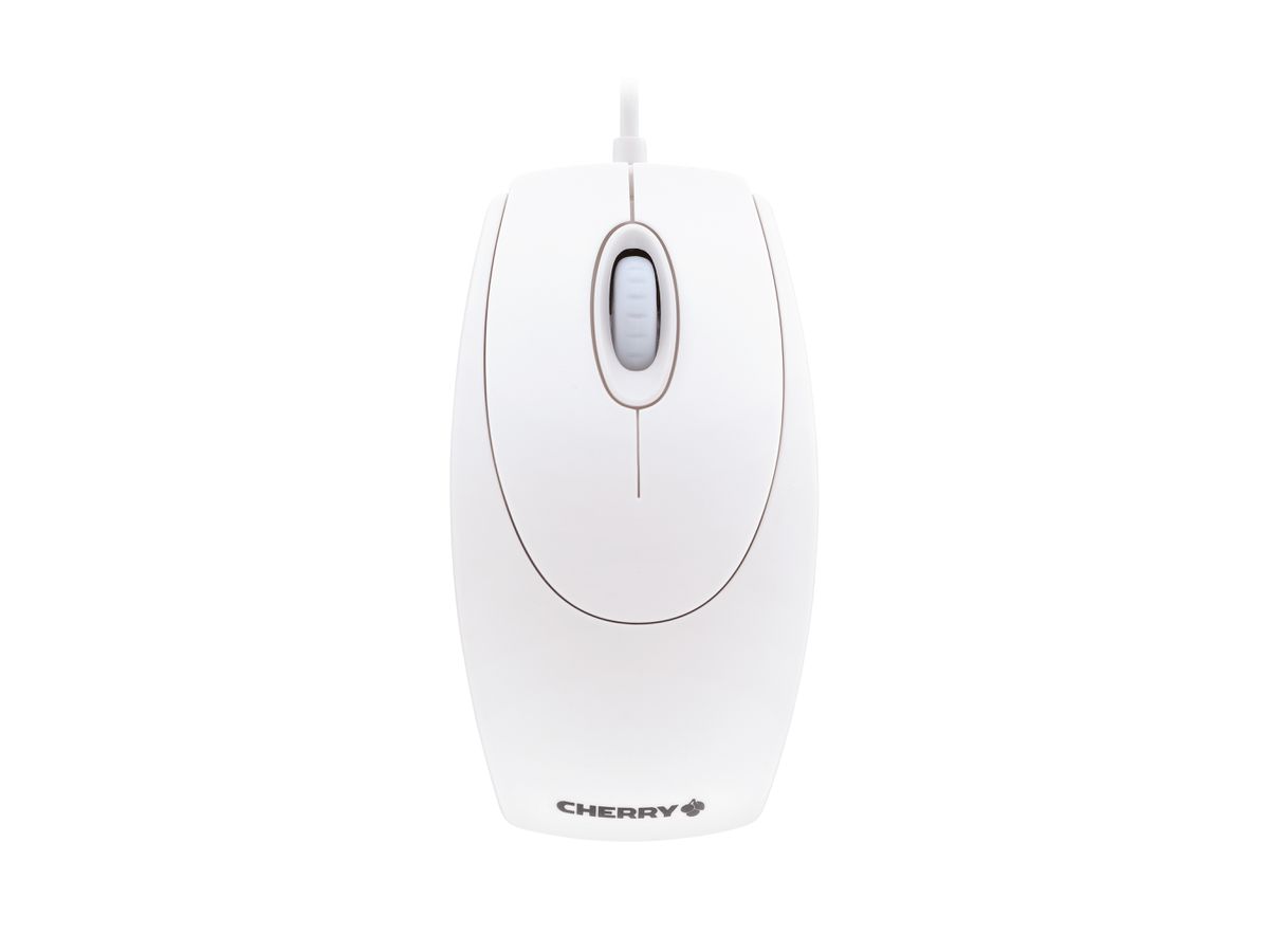 CHERRY WHEELMOUSE OPTICAL Kabelgebundene Maus, Weiß Grau, PS2/USB