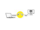 ROLINE 8K DisplayPort-HDMI Adapter, DP ST - HDMI BU, Aktiv