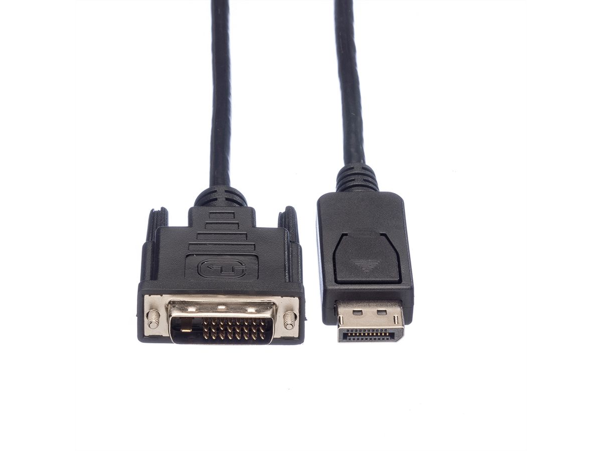 ROLINE DisplayPort Kabel DP ST - DVI ST, schwarz, 1,5 m