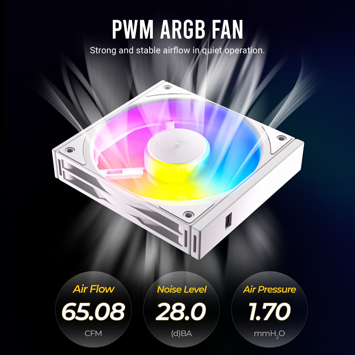ANTEC C120 ARGB Fan PC Gehäuselüfter 120mm 3er Pack, schwarz