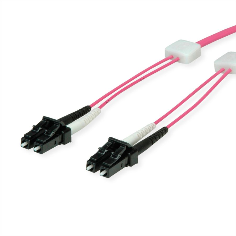 EasyLan LWL-LED-Patchkabel duplex 50/125µm OM4, LC/LC, violett, 3 m