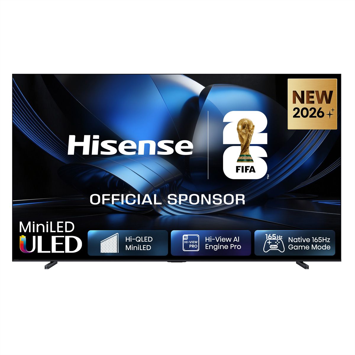 Hisense TV 100U7DSE 100", Mini-LED 4K, 165Hz, 1000 Nits