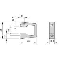 SCHROFF Frontgriff, einteilig - FRONTGRIFF ALU 1HE ELOXIERT