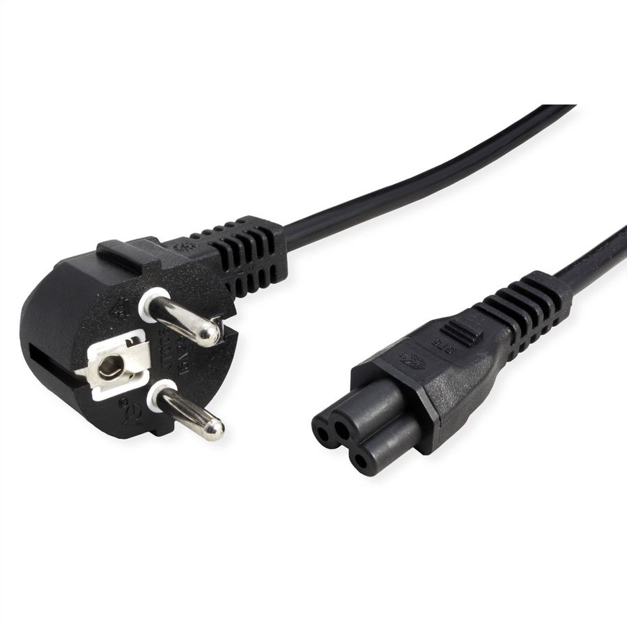 VALUE Netzkabel, 3pol. Notebook-Buchse, schwarz, 1,8 m