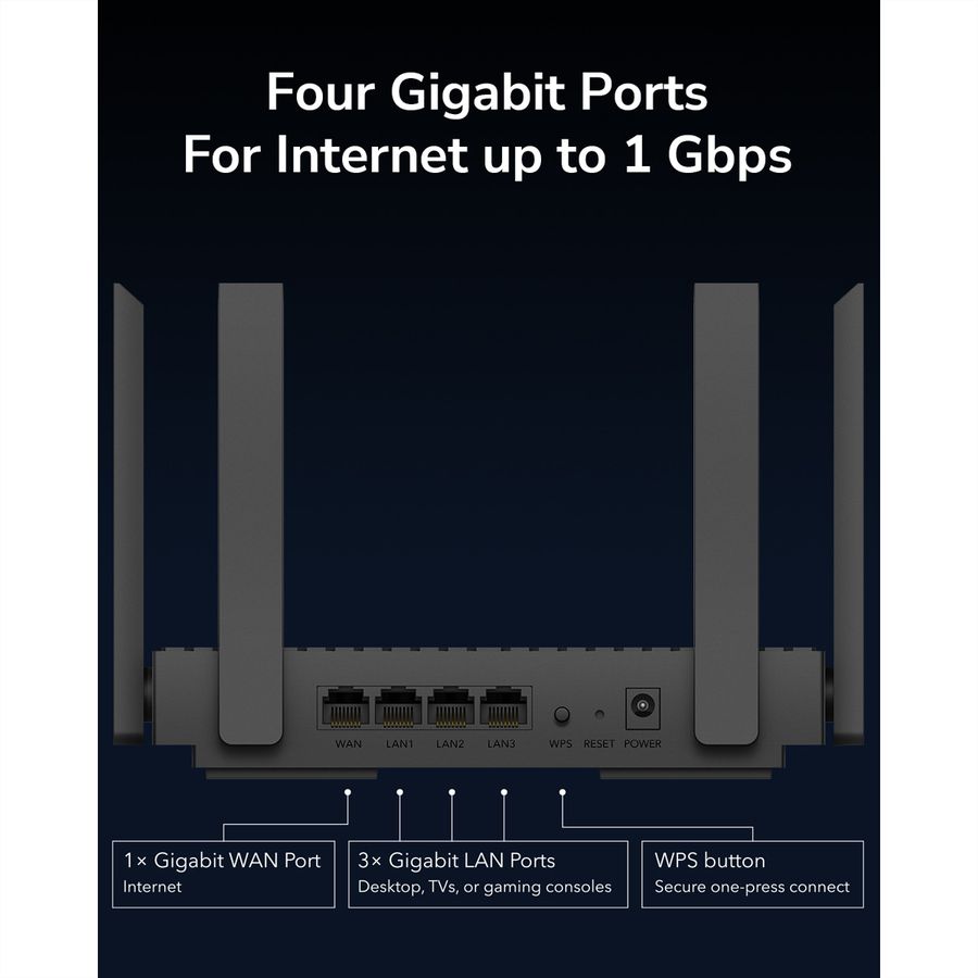 CUDY WR3000 AX3000 Wi-Fi 6 Mesh Router Gigabit